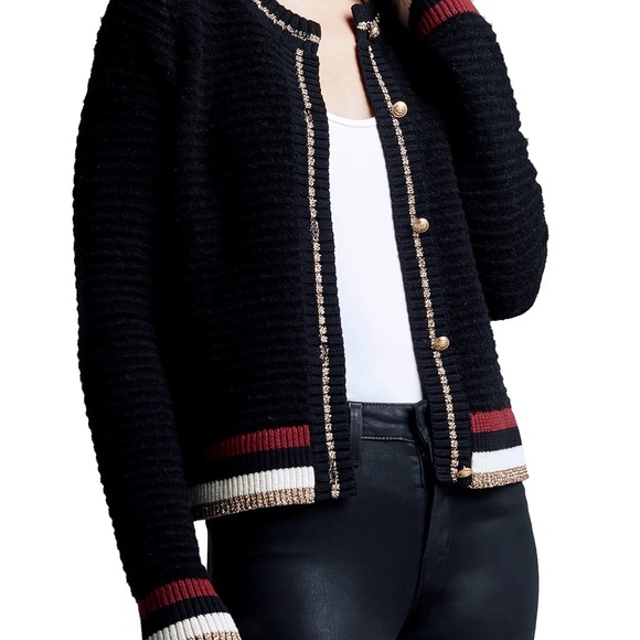 L'Agence Archer Metallic Tipped Cardigan - Picture 12 of 12